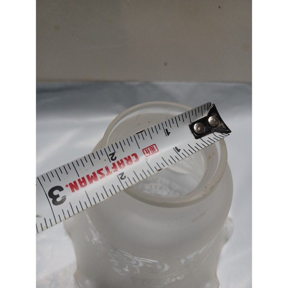 Replacement Vintage Glass Lamp Shade with Furled Top Edge & Frosted 2" Opening - Picture 10 of 15